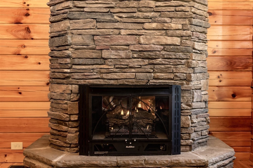 Beautiful gas fireplace in the living area!