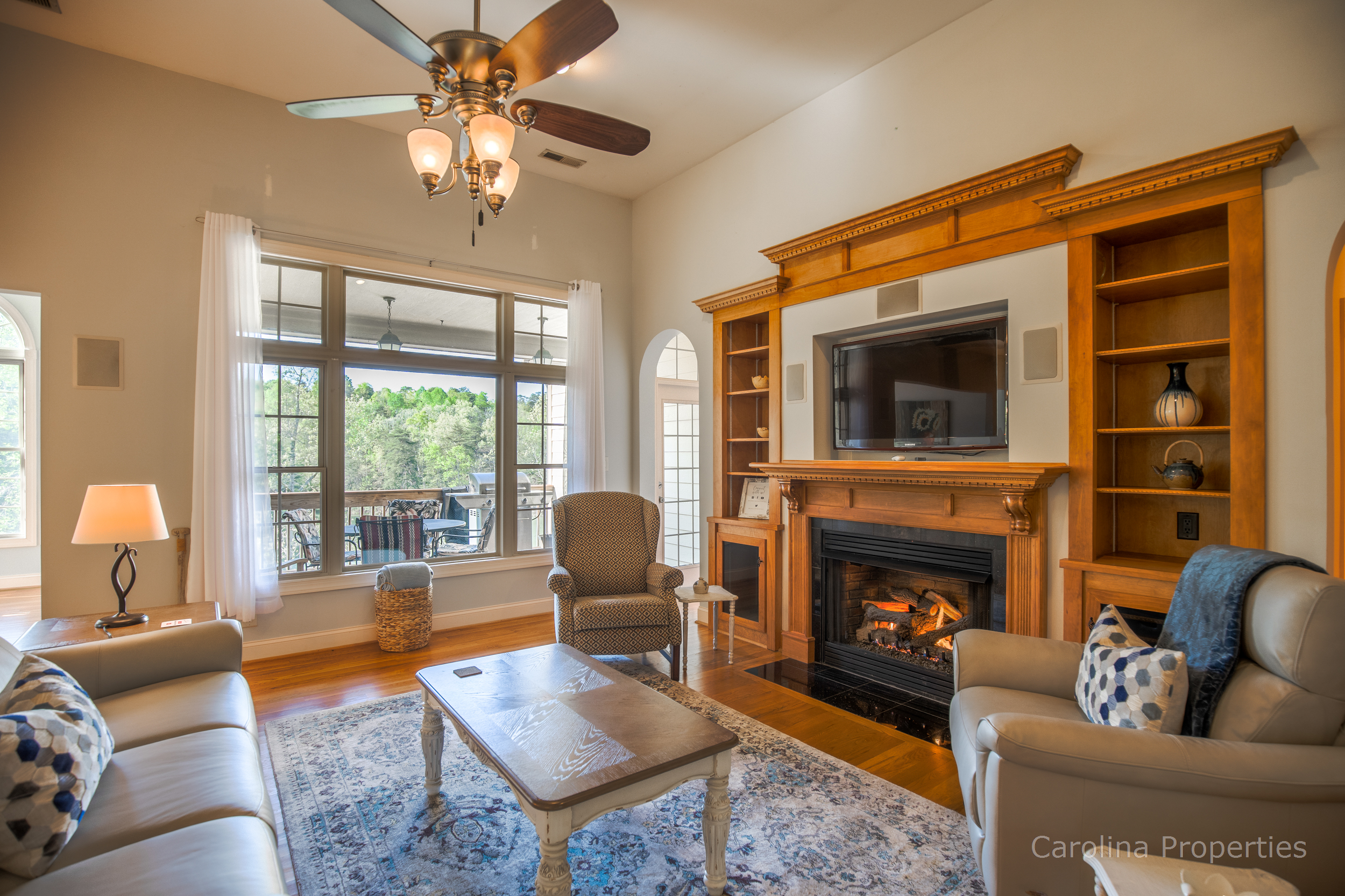 Living room with gas fireplace