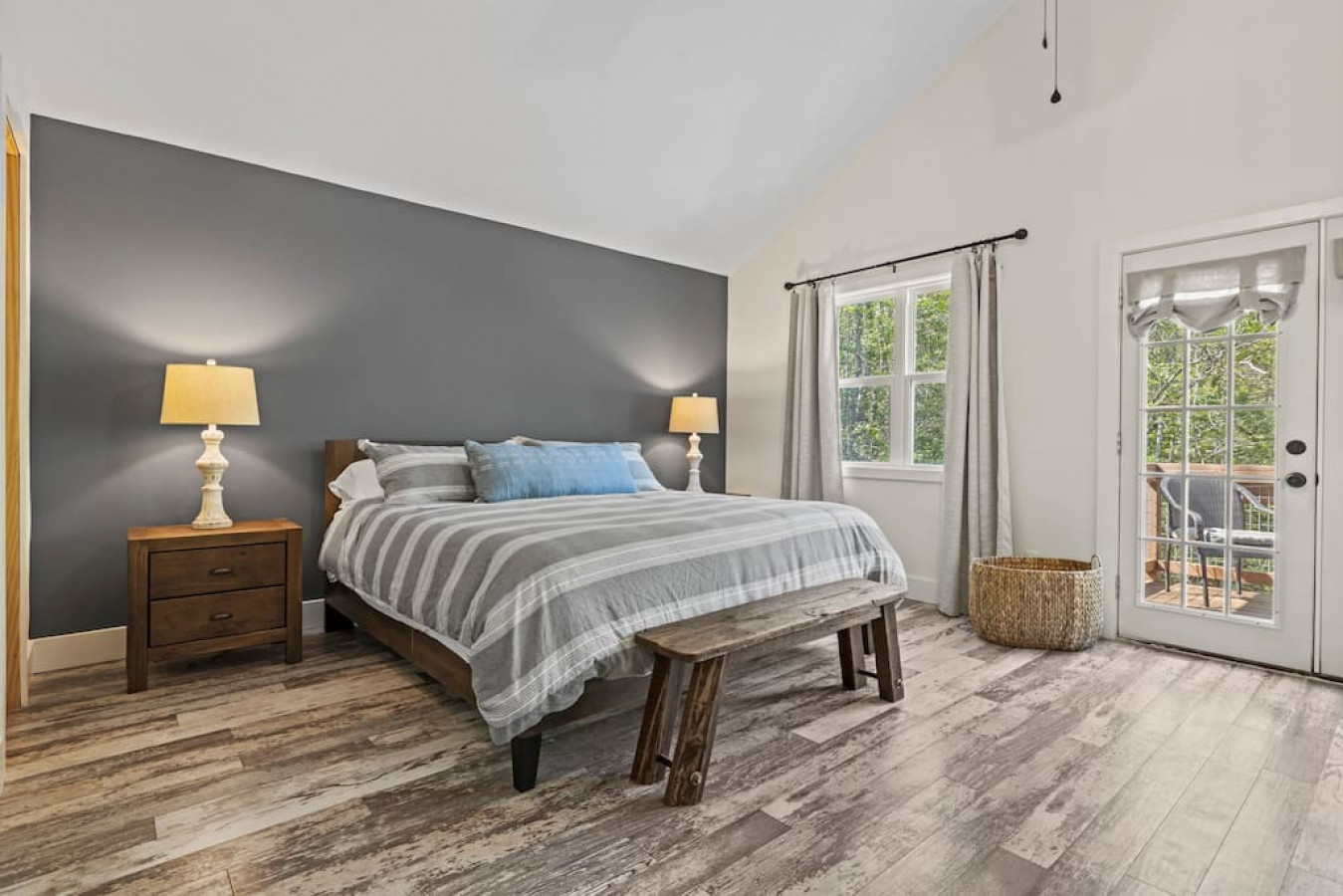 Upper level king bed