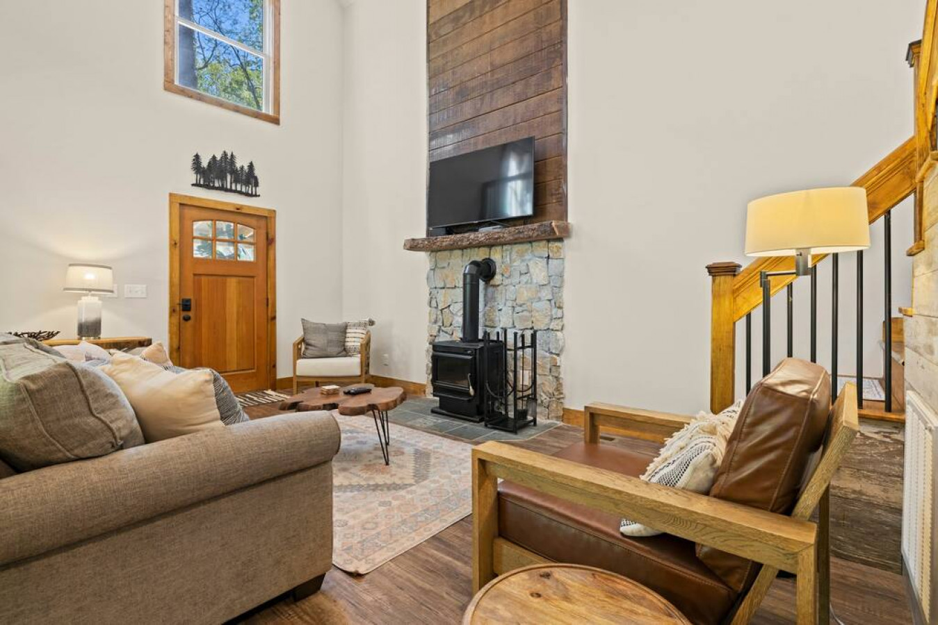 Watch a movie by the cozy fire