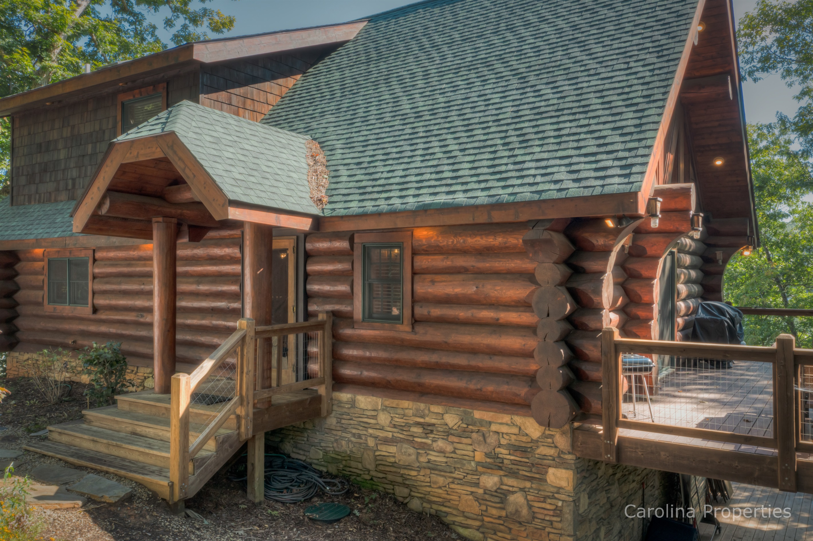 Front entryway with overhang