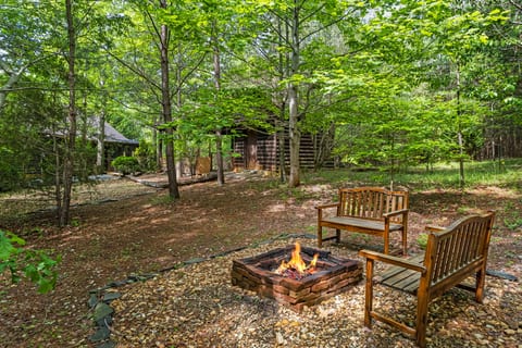 Enjoy the wood burning fire pit