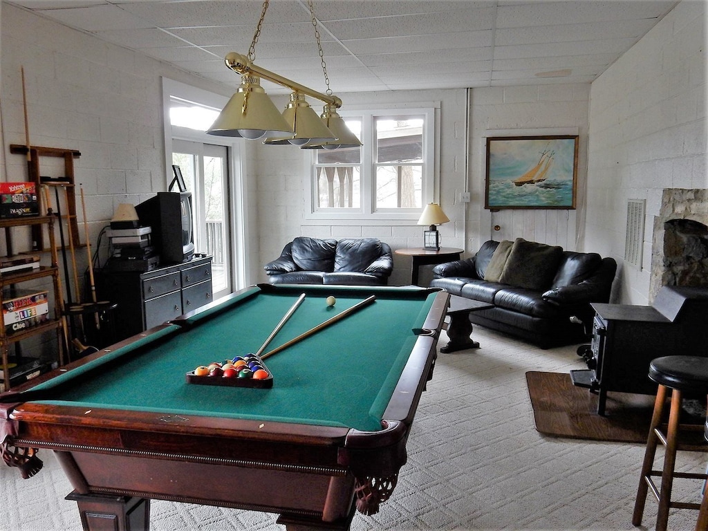 Additional view of pool table