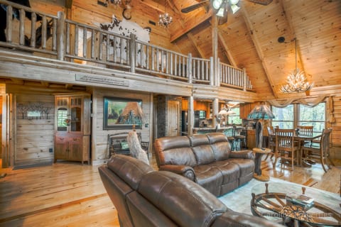 Looking up to the loft level