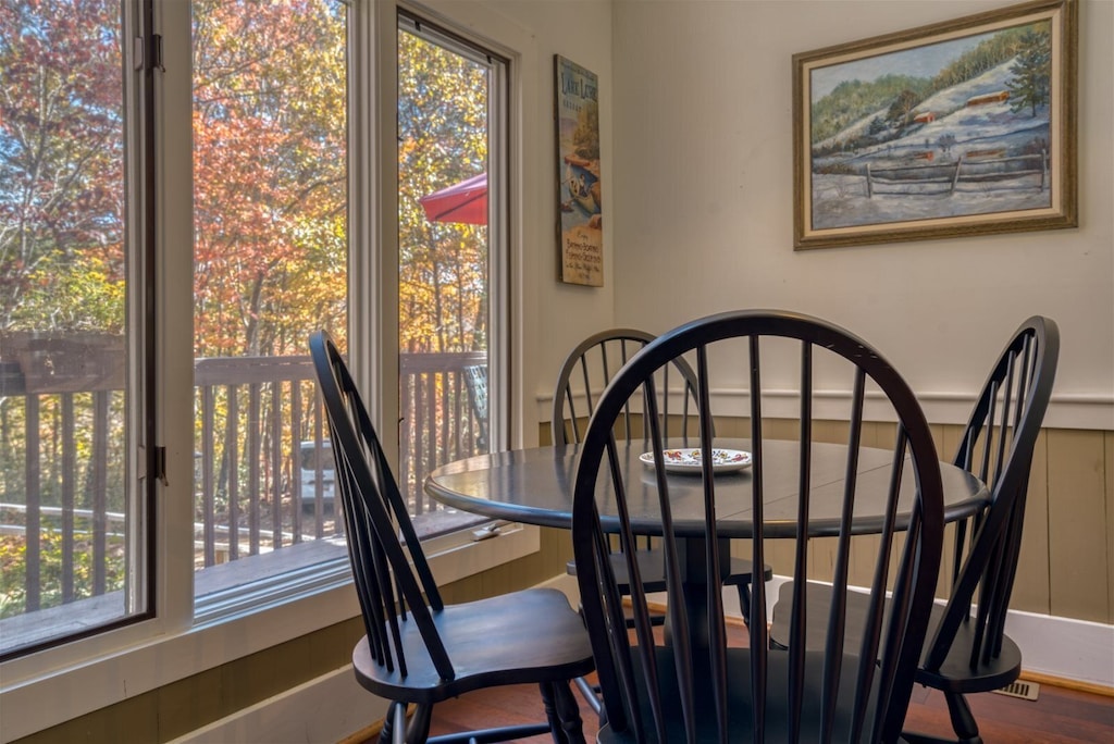 Enjoy a bite to eat with views in the nook