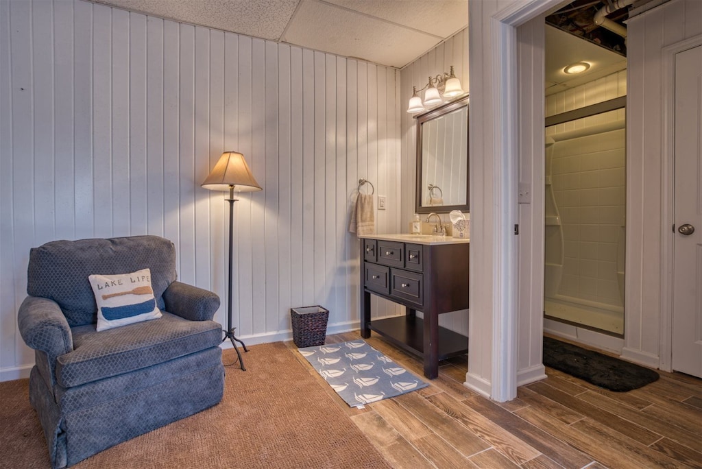 Lower level full bath with walk in shower