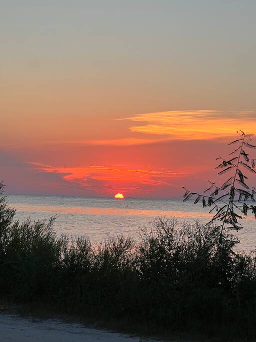 Sunsets at the bay. Best part of the day at Beach Please! - Beach Please! Owner's Golf Carts Available 4 Use! - St George Island