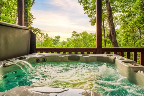 Ever imagined soaking in a hot tub with breathtaking Smoky Mountain views? Live that dream with us and experience ultimate relaxation in our perfectly situated tub.