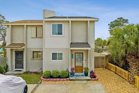 Two unit town home, rental unit located on the right hand side of the building.