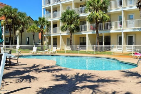 The pool located directly across from your condominium.
