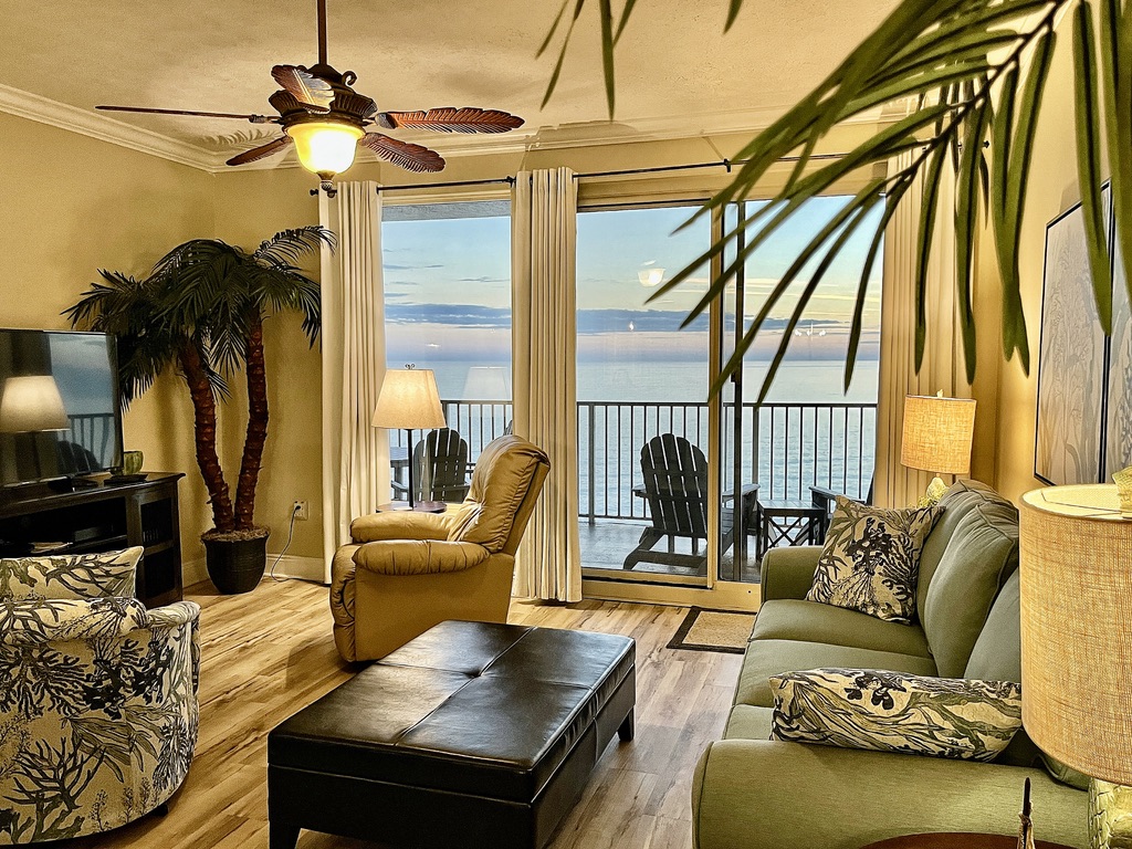 Beautiful view from living room Beautiful view from living room - Butler's Treasure Island 1210 - Panama City Beach