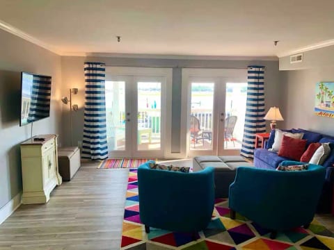 Lots of seating to enjoy the perfect view.