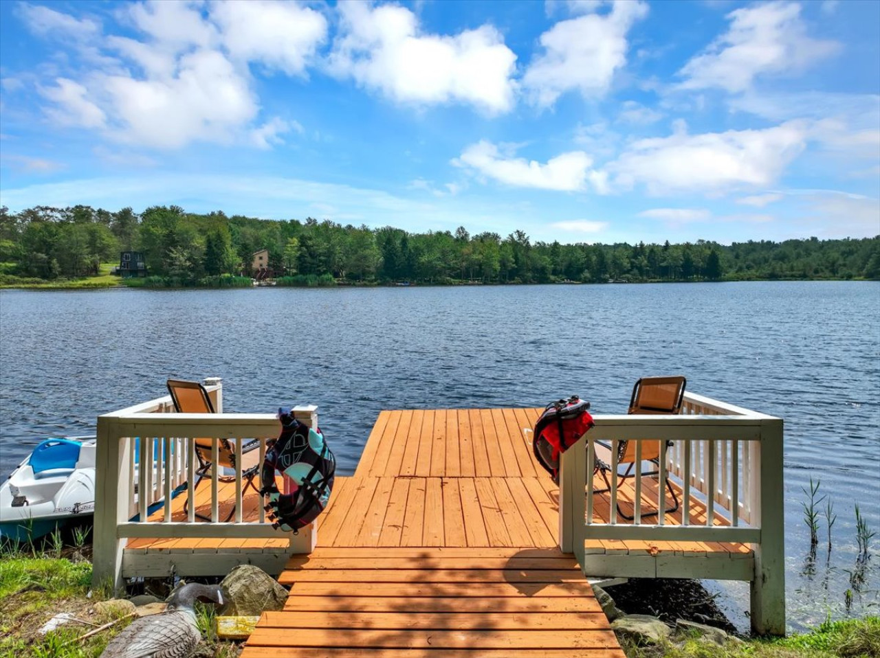 Enjoy peaceful mornings or launch your kayak from the private dock with direct access to the lake.