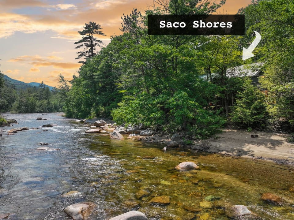 Saco Shores | Privates Saco River Rückzugsort mit Strand - Bartlett
