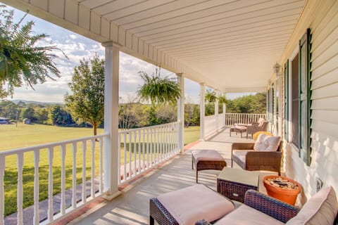 Enjoy comfortable seating on the Lovely Porch.