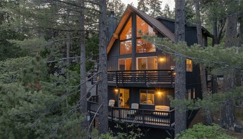 Cozy up this winter by fire, A frame in treetops