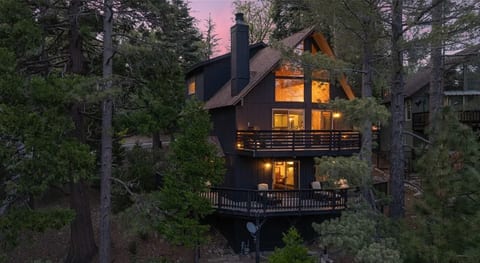 Cozy up this winter by fire, A frame in treetops