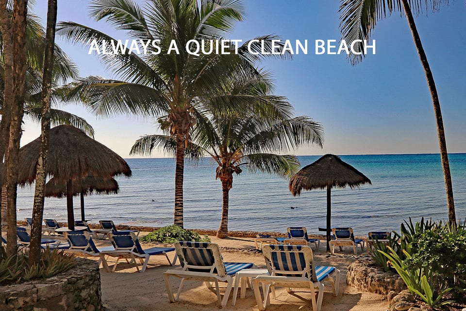 Your private beach loungers on the best part of Half Moon Bay!