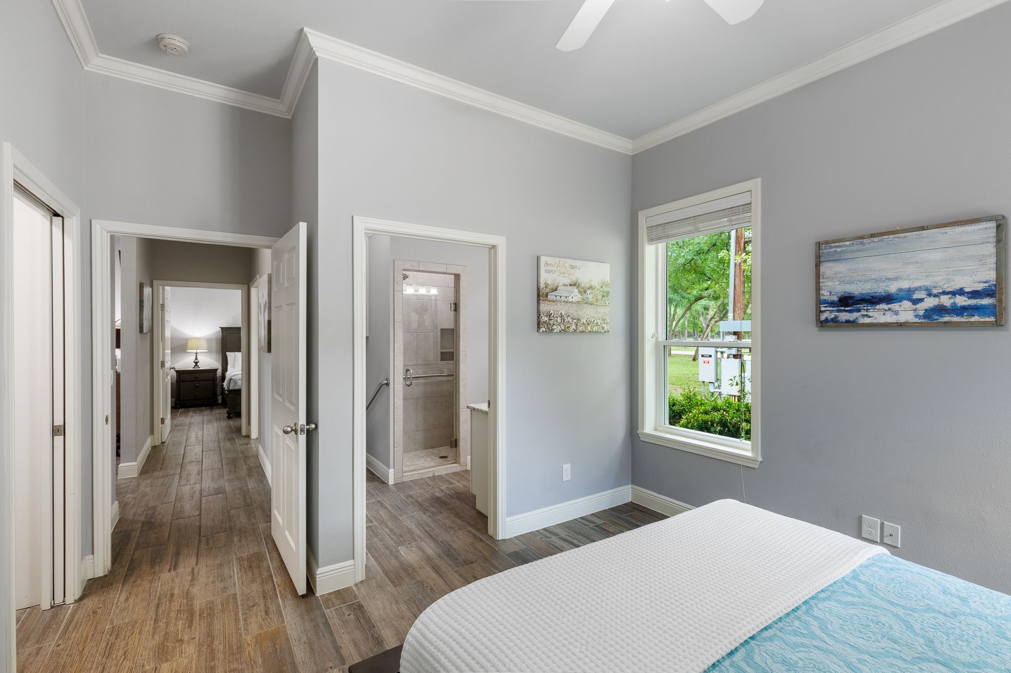 Guest house -  mater bedroom with en suite handicap equipped full bathroom and walk in closet