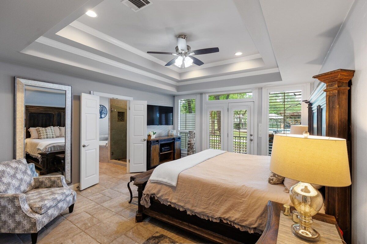 Whispering Oaks Estate Pool Cabana Firepit 10 Acre image 185