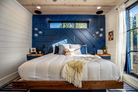 Master Bedroom - has a comfortable king-sized bed.