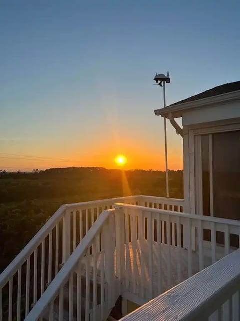 Sunset from the upper soundside deck