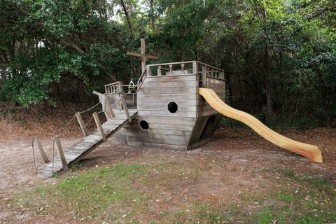 Private 8' x 14' Amish-built Pirate Ship. A great playset for the little ones.