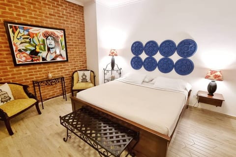 Lavish King bed with memory foam mattress for a restful sleep