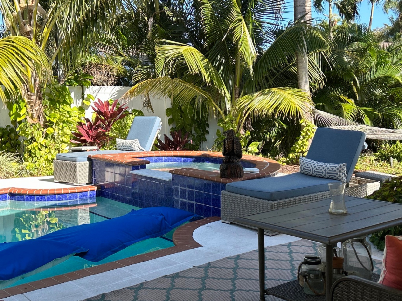 Backyard tropical paradise