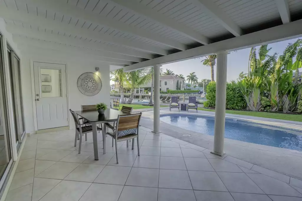 Outdoor dining area