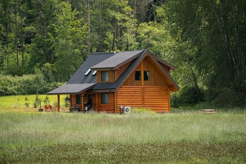 Raven Meadows Cabin, tucked into a peaceful meadow on Washington's Olympic Peninsula.