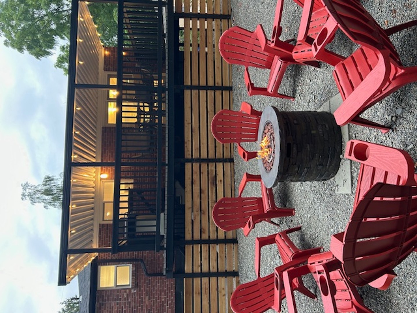 Backyard vibes are strong here! String lights set the perfect mood for evening hangs, with a cozy fire pit and super comfy seating for 8. Fire up the BBQ, play your favorite games, and kick back under the stars—this is the ultimate spot for good times and great company