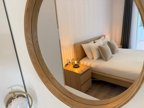Modern condo with AC and private balcony