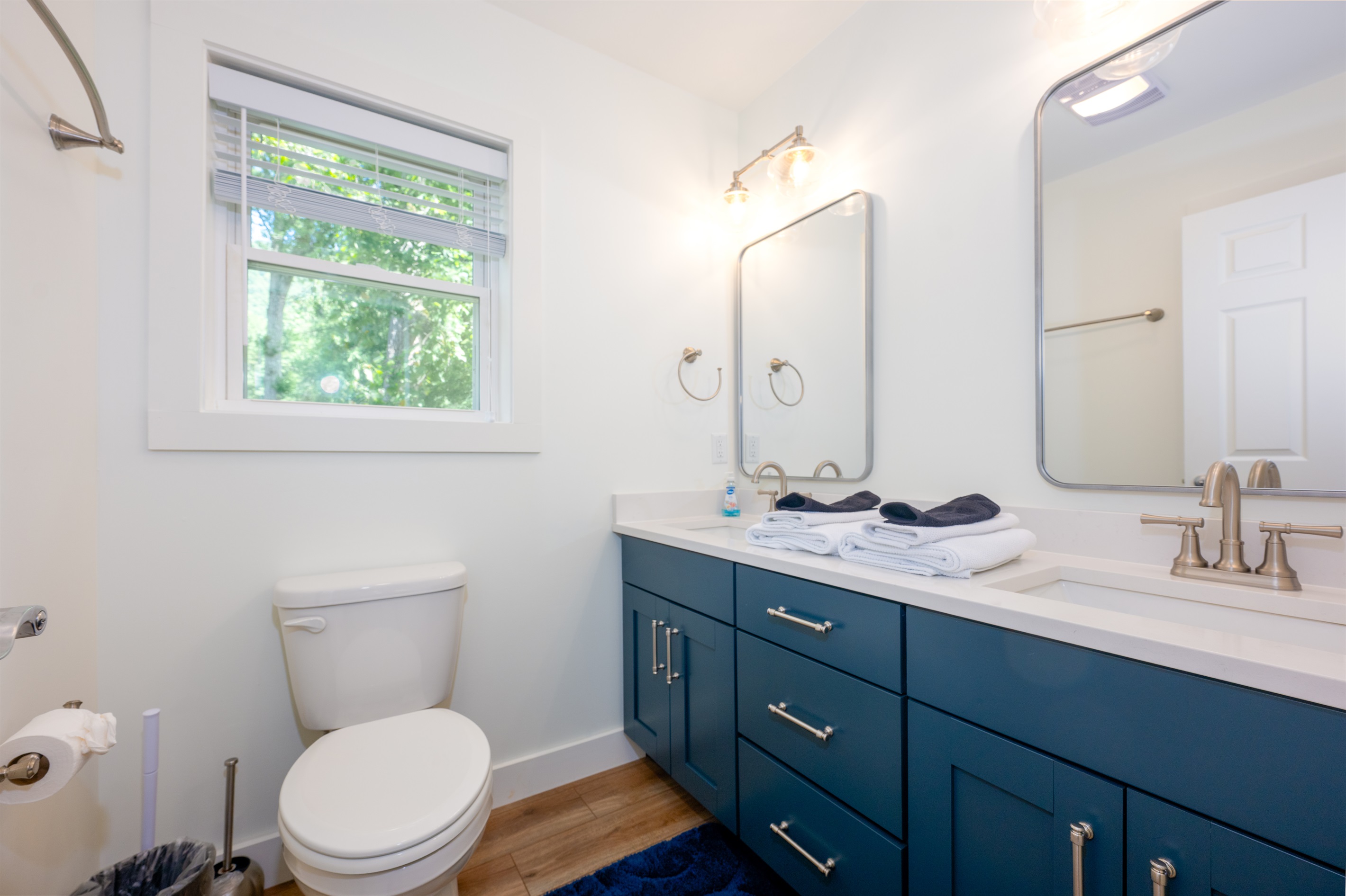 Primary Bathroom- Upstairs, walk-in shower, double vanity Primary Bathroom- Upstairs, walk-in shower, double vanity - Lakey McLakehouse - Robbinsville