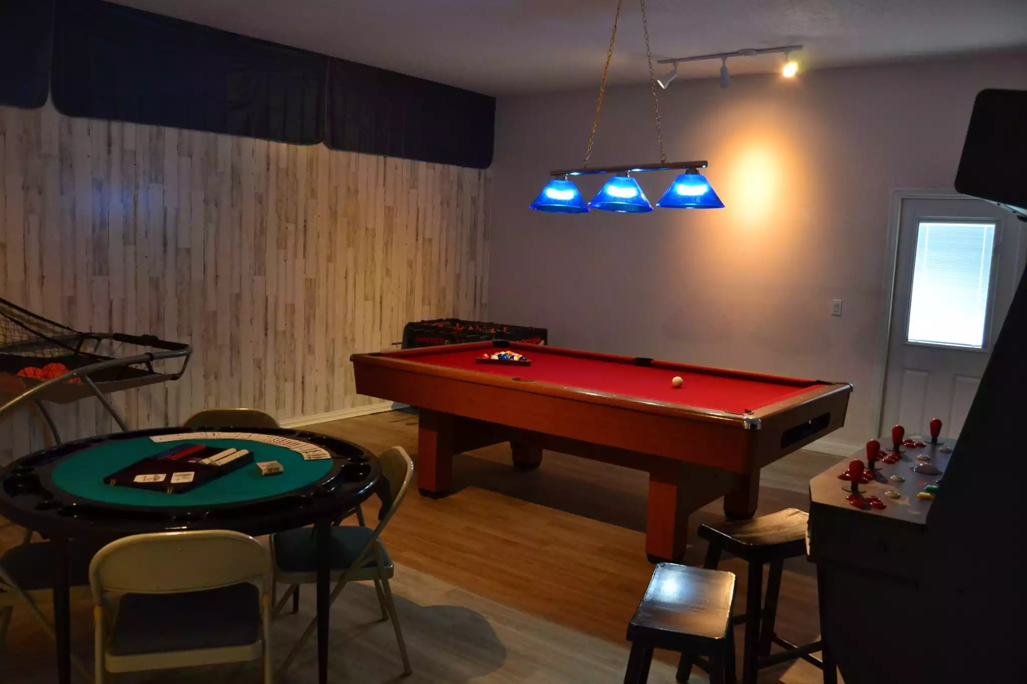 UPDATED July 2020-Right off the front door is the extra large fully air-conditioned for your comfort- the new flooring & lighting make this the  perfect place for all ages to play-all day & night! - Our Blue Oasis - Kissimmee