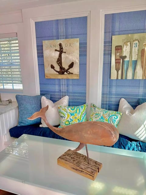 Comfortable dining area offers great work space as well