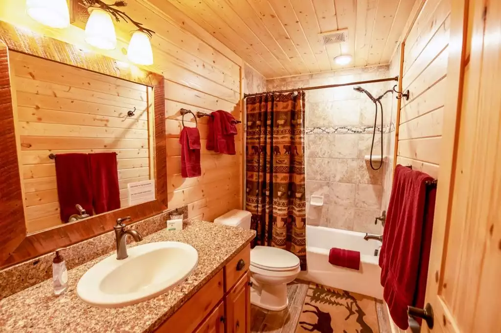 Bathroom #3 is part of the second master bedroom in the lower level.