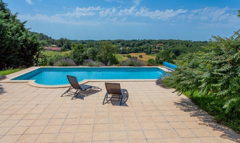 The pool in July