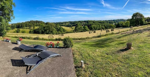 Cottage view at harvest time
