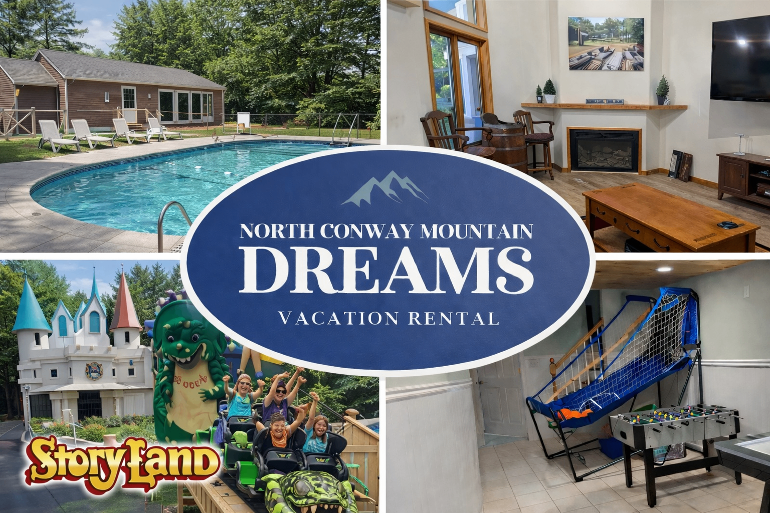Sleeps 13  in North Conway w Game Room and Pool