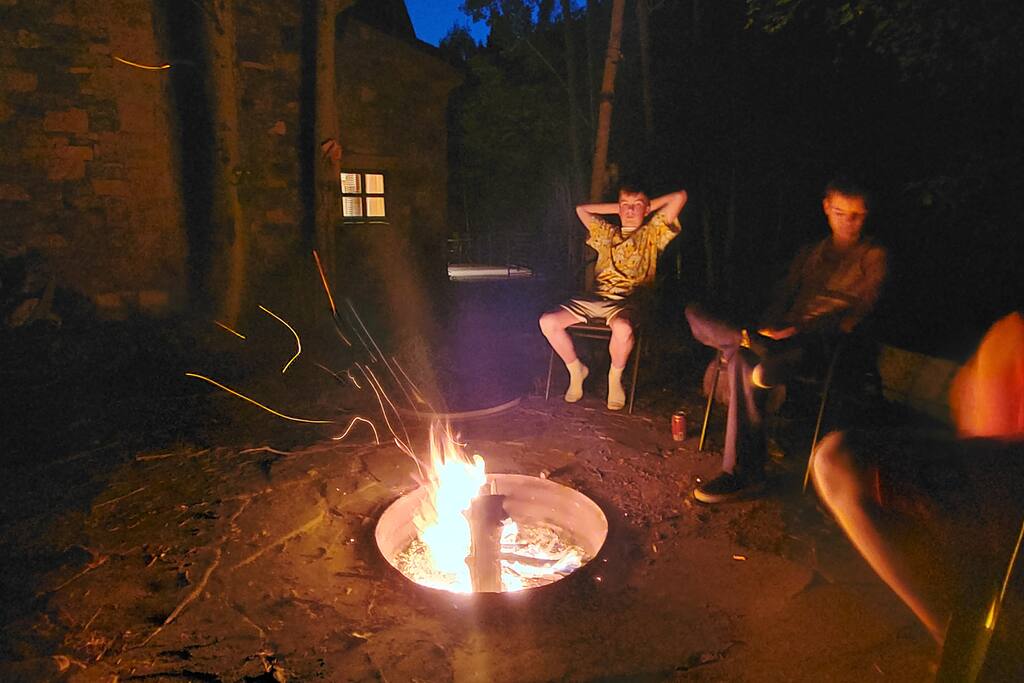 Nice outdoor fire pit Sundance Mountain Chalet