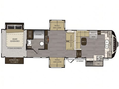 This is the floor plan of the RV