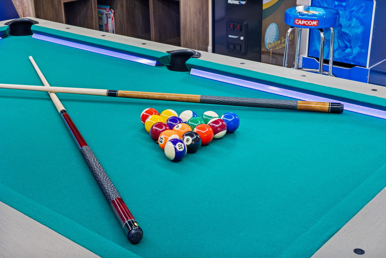 Enjoy endless fun with our 7-foot slate pool table that easily converts into a ping pong table — perfect for game nights and friendly competition!