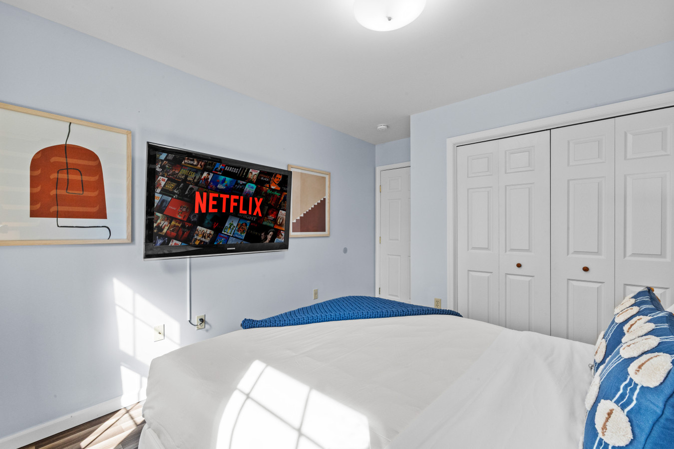 Equipped with closets for clothing storage.