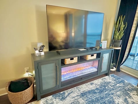 Fireplace for cool nights or just ambiance!