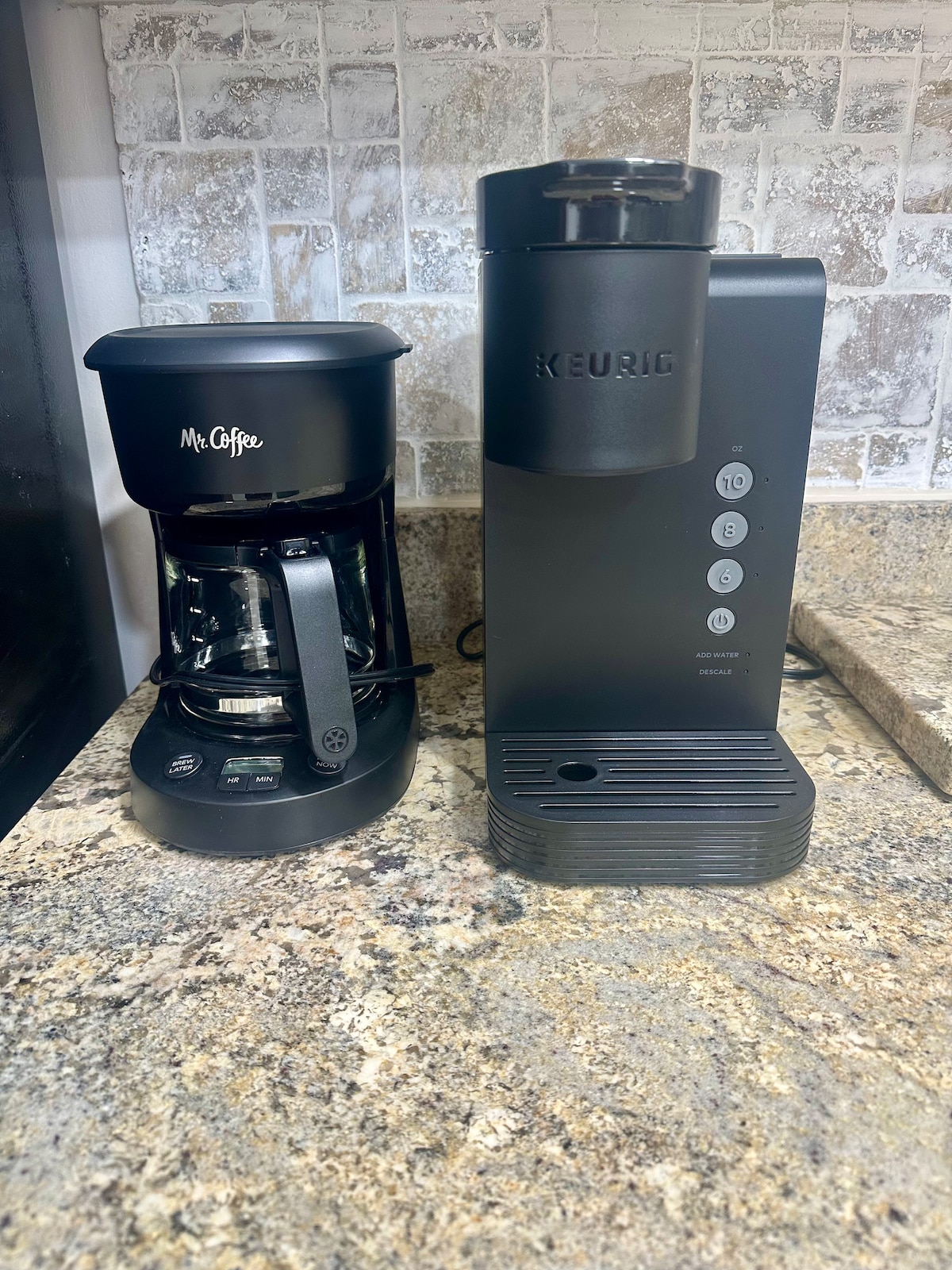 Keurig and drip coffee maker available. Some pods provided to get you started.