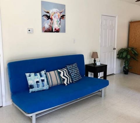 Futon (opens to a full size bed that sleeps 2)