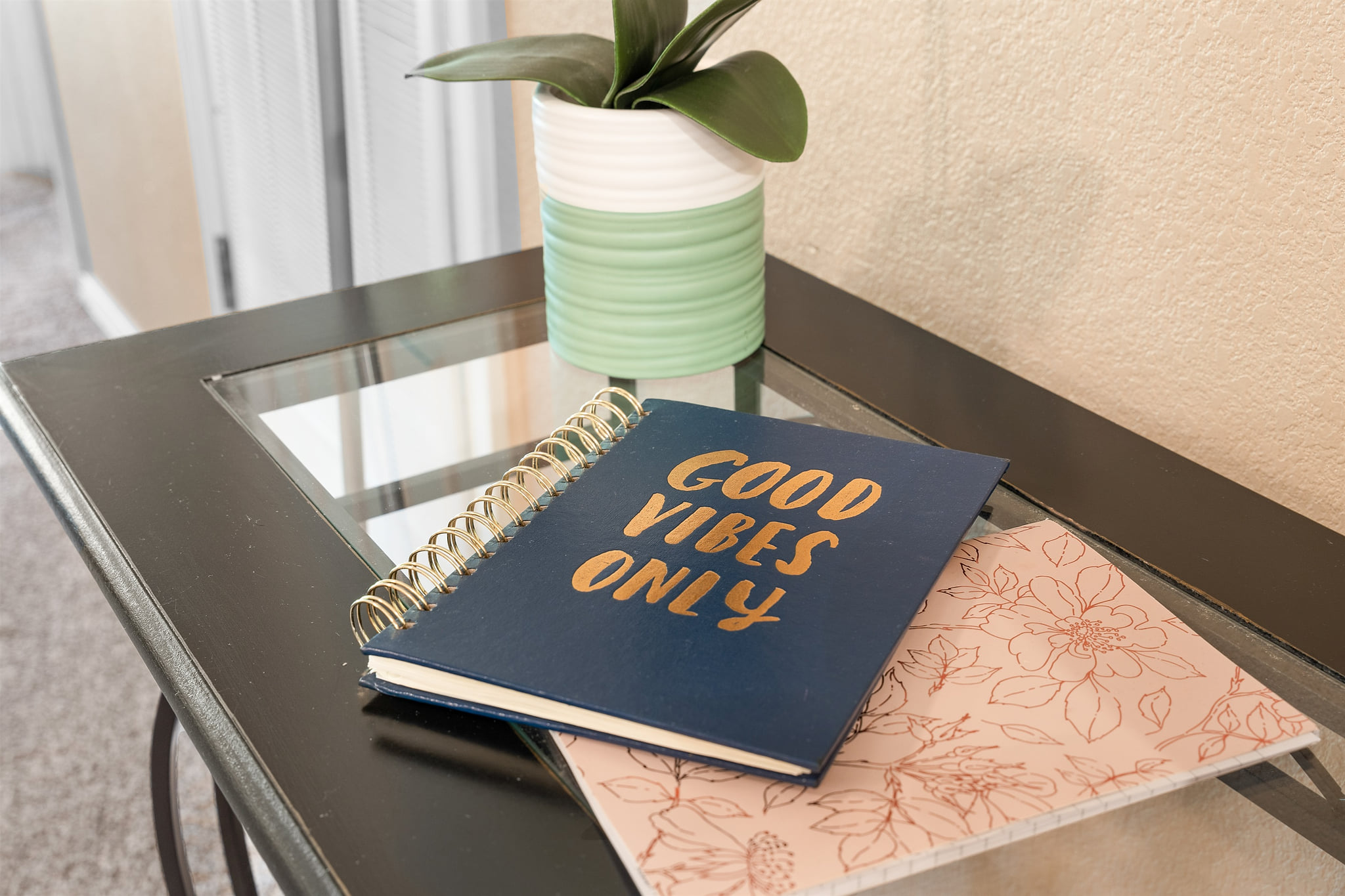 A few cheerful details help the condo feel warm and welcoming rather than generic.