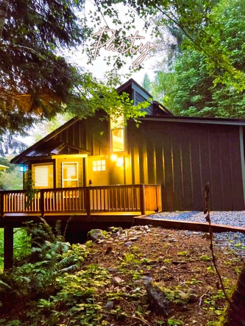 Unplug and unwind in this secluded forest cabin, where tranquility meets charm. Nestled among towering trees, our elevated retreat offers a warm, inviting glow at dusk—perfect for romantic getaways or solo escapes.