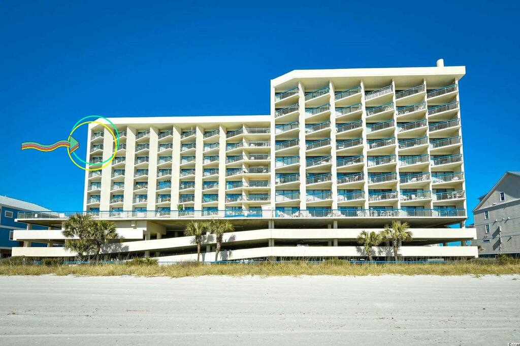 Location of condo on the right 10th floor corner. - The Oceans 1016 - Beachfront Paradise Cherry Grove - North Myrtle Beach